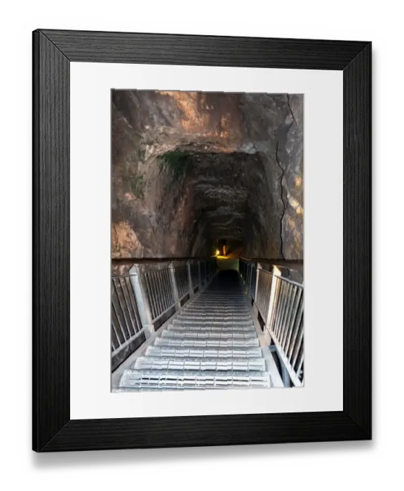 Framed Print : Megiddo, descending into the rock-cut water system Framed Print : Megiddo, descending into the rock-cut water system