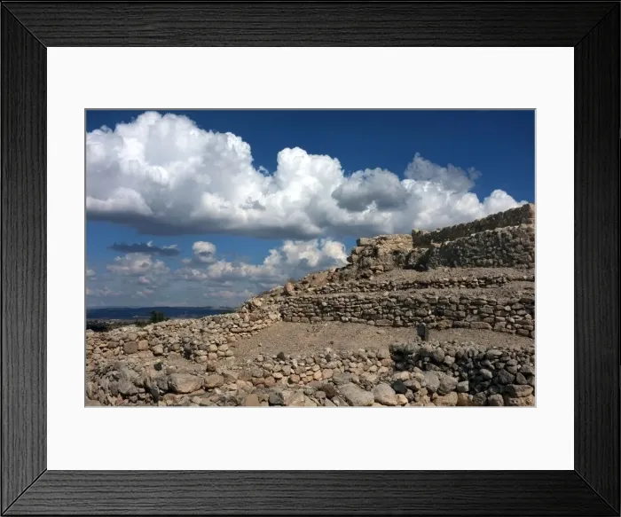 Framed Print : Mound of Megiddo, a view of the excavations Framed Print : Mound of Megiddo, a view of the excavations
