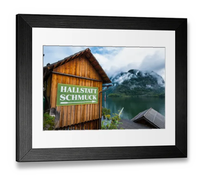 Framed Print : Hallstatt is a small village in Austria. It is located next to the HallstAÔé¼ttersee lake Framed Print : Hallstatt is a small village in Austria. It is located next to the HallstAÔé¼ttersee lake
