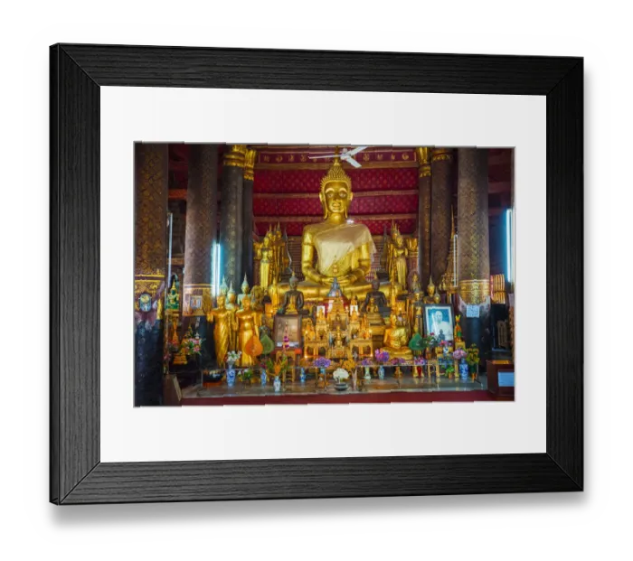 Framed Print : Buddha in Wat Mai Suwannaphumaham temple Framed Print : Buddha in Wat Mai Suwannaphumaham temple