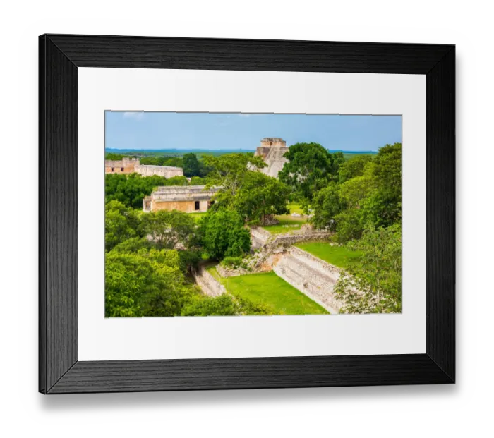 Framed Print : Panorama over Uxmal - Mexico Framed Print : Panorama over Uxmal - Mexico