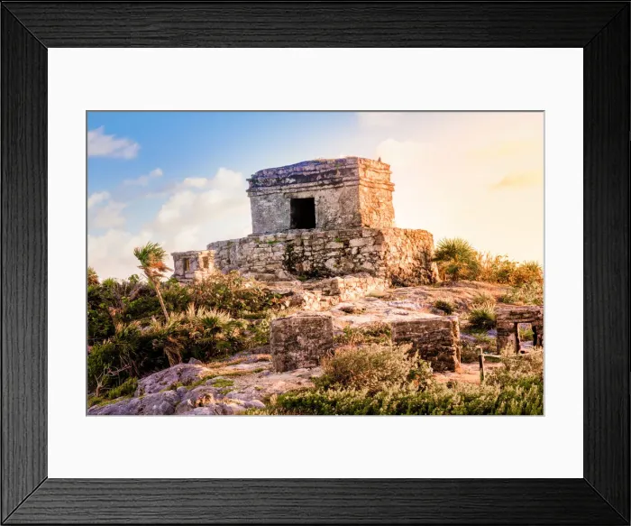 Framed Print : View of Tulum beach, God of Winds Temple, Mexico Framed Print : View of Tulum beach, God of Winds Temple, Mexico