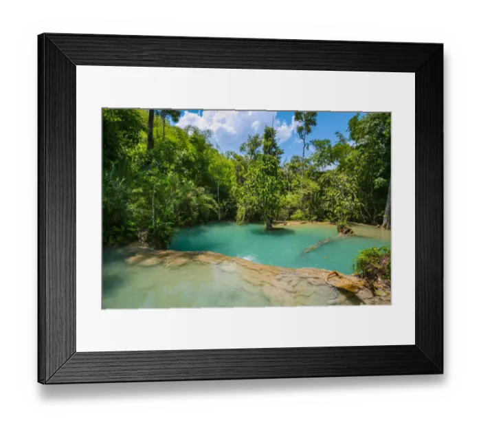 Framed Print : Kuang Si waterfall near Luang Prabang Framed Print : Kuang Si waterfall near Luang Prabang