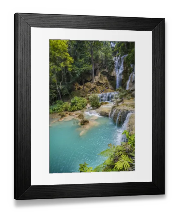 Framed Print : Kuang Si waterfall near Luang Prabang Framed Print : Kuang Si waterfall near Luang Prabang