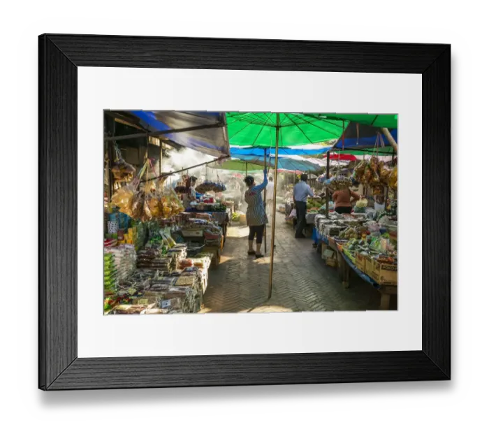 Framed Print : Luang Prabang morning market Framed Print : Luang Prabang morning market