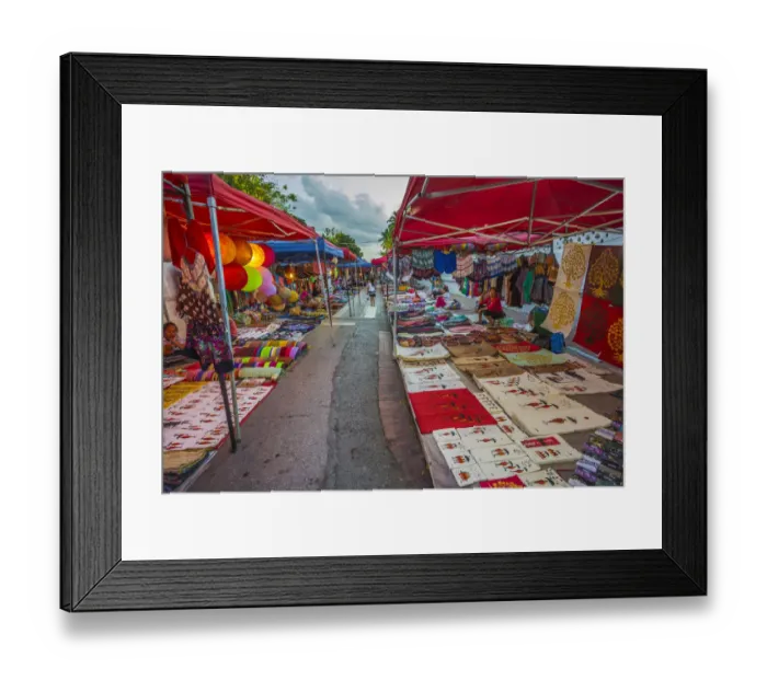Framed Print : Luang Prabang night market Framed Print : Luang Prabang night market