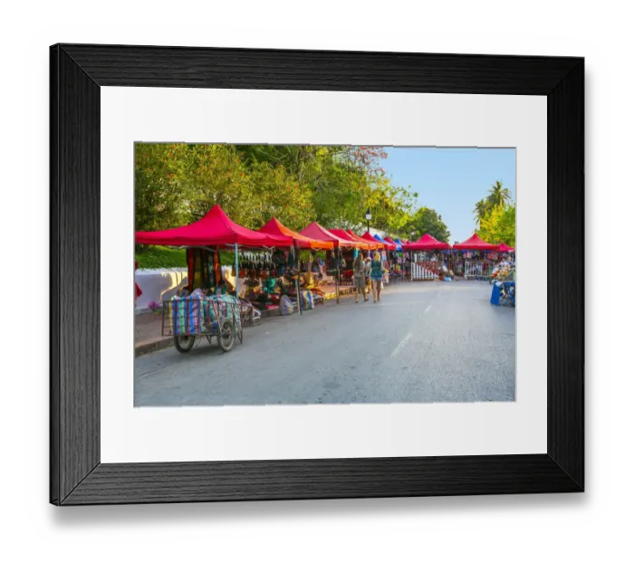 Framed Print : Luang Prabang night market