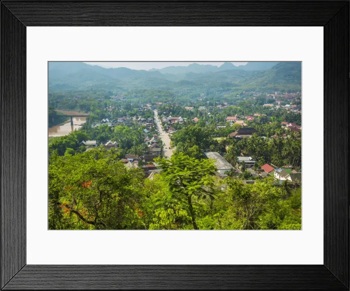 Framed Print : View from Phu Si hill in Luang Prabang Framed Print : View from Phu Si hill in Luang Prabang