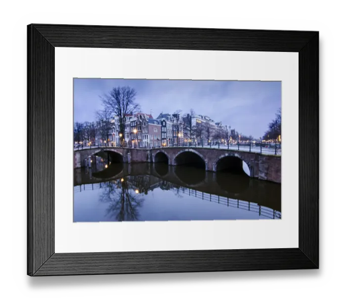 Framed Print : Amsterdams Prinsengracht Canal at the Blue Hour