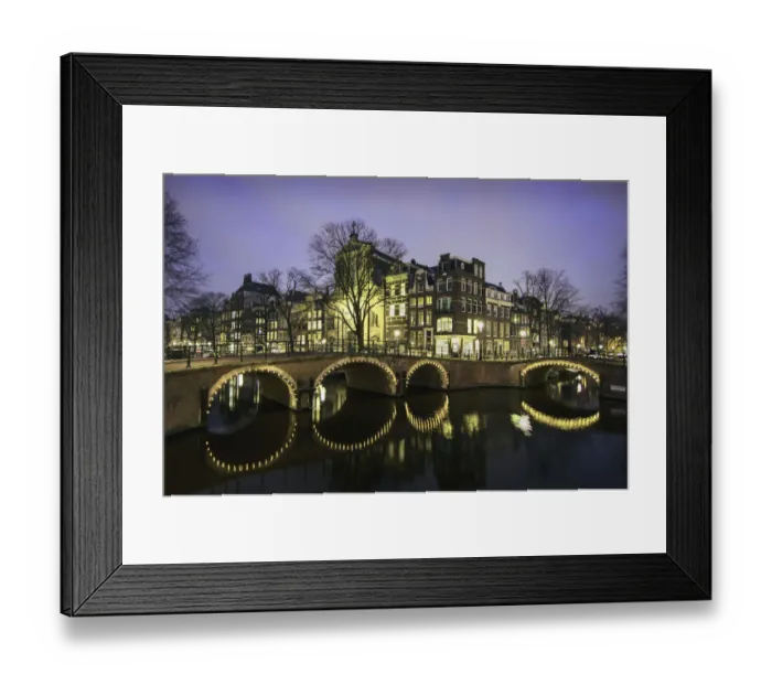 Framed Print : Amsterdams Prinsengracht Canals at Night Framed Print : Amsterdams Prinsengracht Canals at Night
