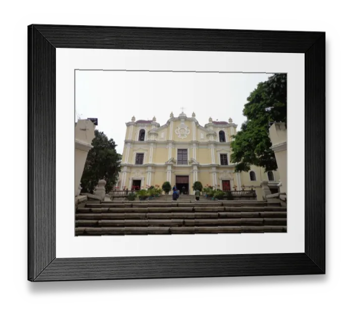Framed Print : Igreja e SeminAario de Suo JosA, Church in Macau Framed Print : Igreja e SeminAario de Suo JosA, Church in Macau