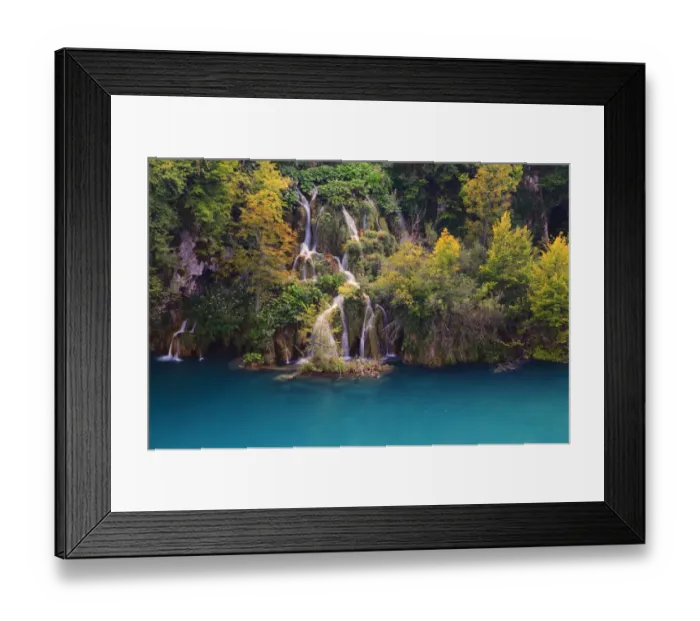 Framed Print : Beautiful forest waterfall during spring Framed Print : Beautiful forest waterfall during spring