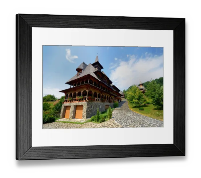 Framed Print : The Orthodox Barsana Monastery, Maramures, Romania Framed Print : The Orthodox Barsana Monastery, Maramures, Romania