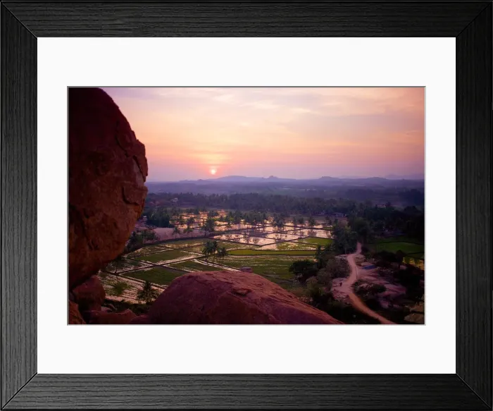 Framed Print : sunset at Hampi Framed Print : sunset at Hampi