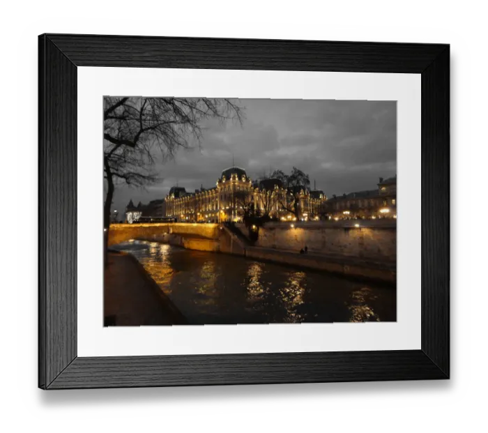 Framed Print : View Across the Seine river, Paris, France Framed Print : View Across the Seine river, Paris, France