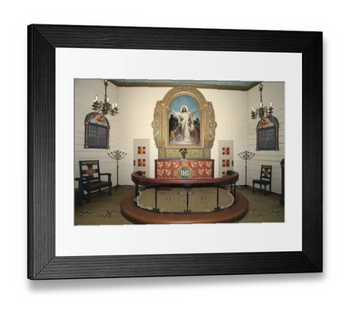 Framed Print : Interior of the white octagonal church Geiranger Framed Print : Interior of the white octagonal church Geiranger