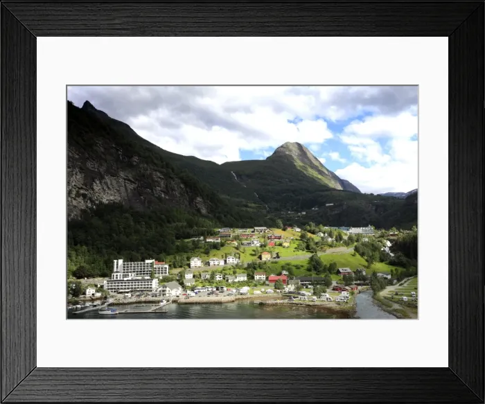 Framed Print : Geiranger town, Geirangerfjord Framed Print : Geiranger town, Geirangerfjord