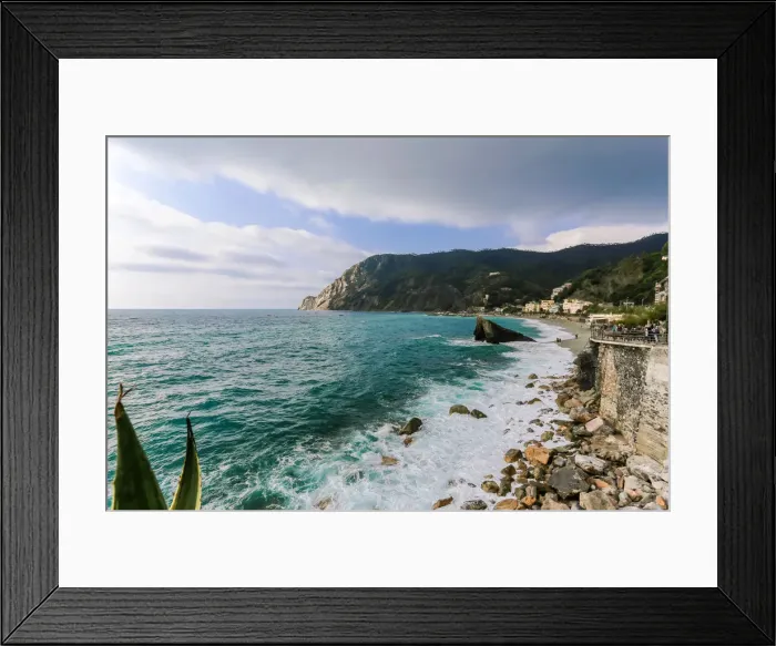 Framed Print : Monterosso al Mare coastline, Cinque Terre, Italy Framed Print : Monterosso al Mare coastline, Cinque Terre, Italy