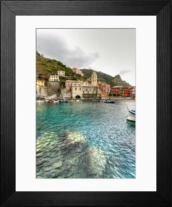 Framed Print : Vernazza harbor in Cinque Terre, Italy