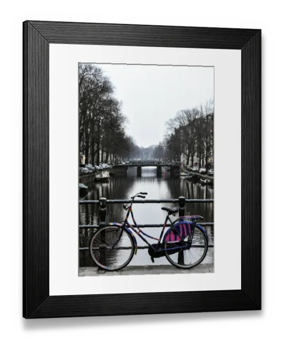 Framed Print : Amsterdams Canal and Bike Culture