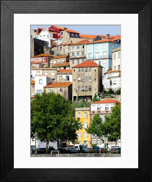 Framed Print : Culture. A view of the historic hillside Center of Porto 