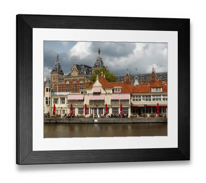 Framed Print : Central station and tourist office in Amsterdam Framed Print : Central station and tourist office in Amsterdam