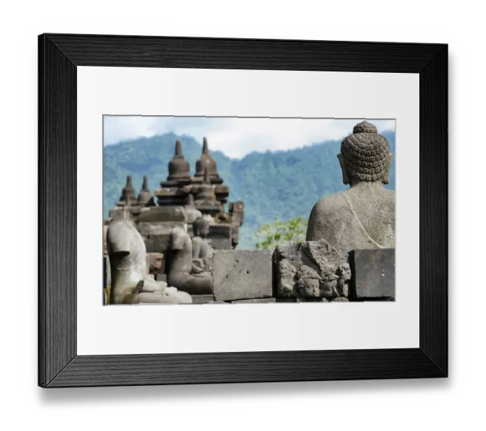 Framed Print : Buddha Statues at Borobudur Temple Framed Print : Buddha Statues at Borobudur Temple