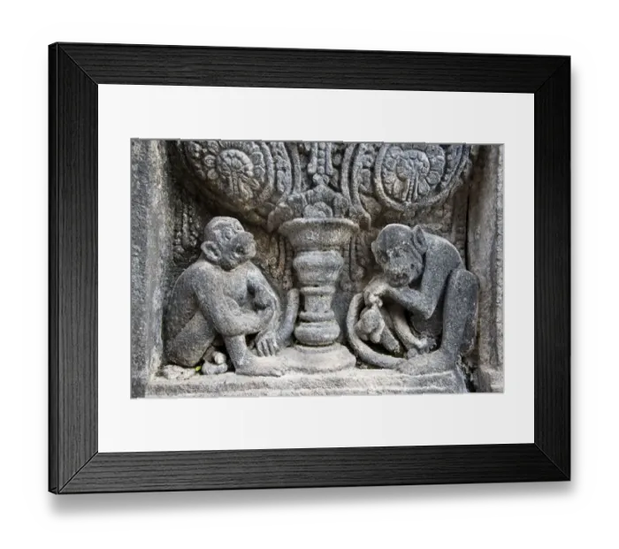 Framed Print : Prambanan Temple wall details Framed Print : Prambanan Temple wall details