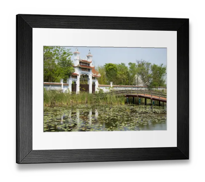 Framed Print : Vietnam Bouddhist Temple entrance in Lumbini Framed Print : Vietnam Bouddhist Temple entrance in Lumbini
