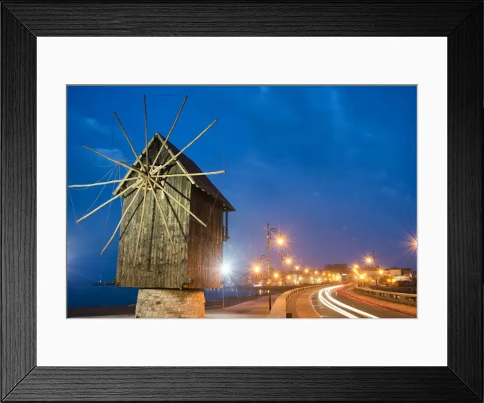 Framed Print : The wooden windmill before Nesebar town entrance Framed Print : The wooden windmill before Nesebar town entrance