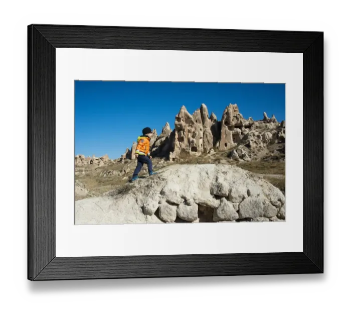Framed Print : Exploring the unique Cappadocian landscape Framed Print : Exploring the unique Cappadocian landscape