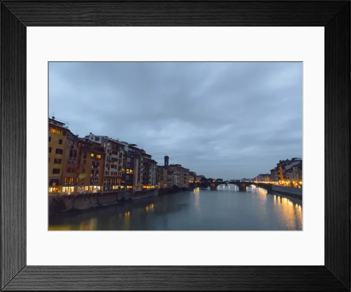 Framed Print : Arno River at night, Florence, Italy Framed Print : Arno River at night, Florence, Italy