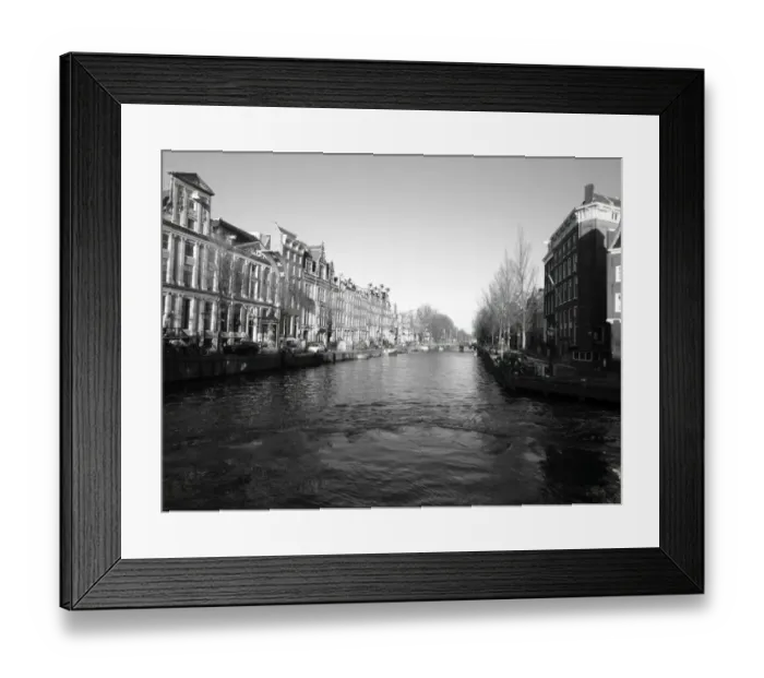 Framed Print : Amsterdam Herengracht Canal Black & White, Holland Framed Print : Amsterdam Herengracht Canal Black & White, Holland