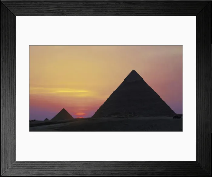 Framed Print : Sunset at the Pyramids, Giza, Egypt Framed Print : Sunset at the Pyramids, Giza, Egypt