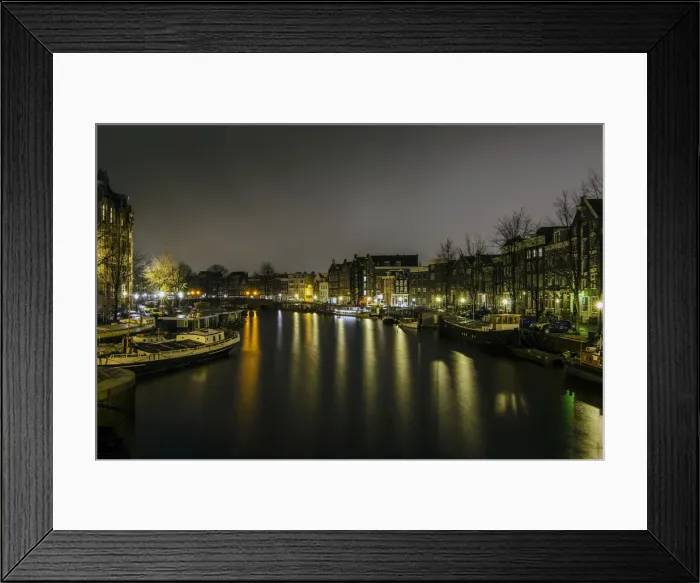 Framed Print : An Amsterdam Canal At Night Framed Print : An Amsterdam Canal At Night