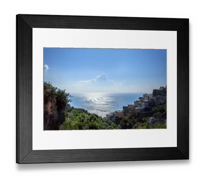 Framed Print : Amalfi Coast and mediterranean sea, Italy