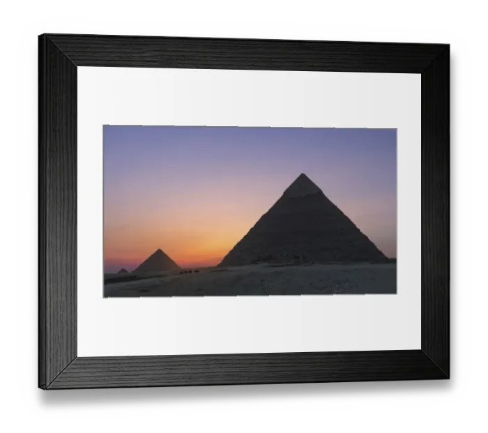 Framed Print : Sunset at the Pyramids, Giza, Cairo, Egypt Framed Print : Sunset at the Pyramids, Giza, Cairo, Egypt