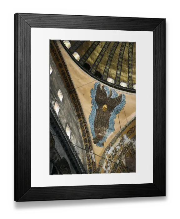 Framed Print : Hagia Sophia mosque interior, Istanbul, Turkey