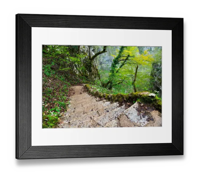 Framed Print : Stairs in Plitvice Lakes Framed Print : Stairs in Plitvice Lakes