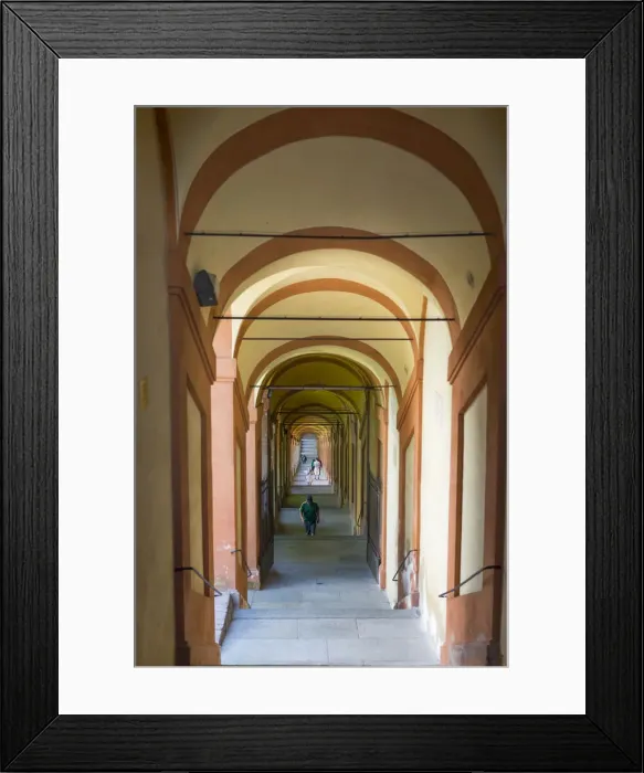 Framed Print : Archway. San Luca arcades in Bologna, Italy Framed Print : Archway. San Luca arcades in Bologna, Italy