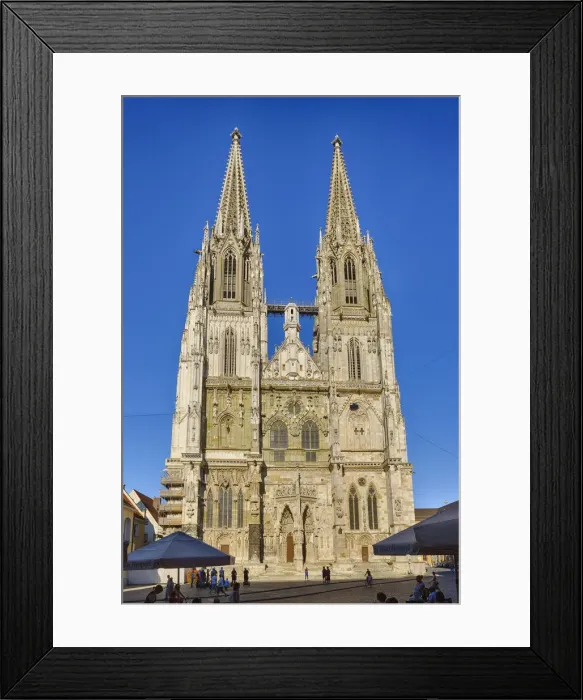 Framed Print : View to Saint Peter Cathedral, Regensburg Framed Print : View to Saint Peter Cathedral, Regensburg