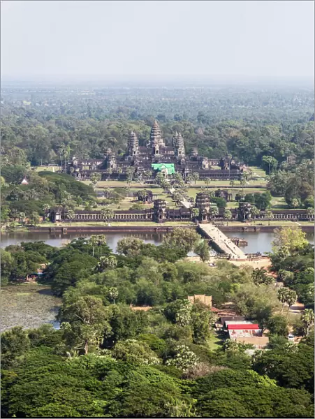 Aerial view of Angkor wat, Cambodia
