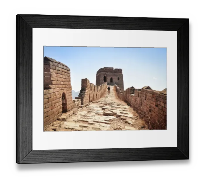 Framed Print : Hikers on the Great Wall Framed Print : Hikers on the Great Wall