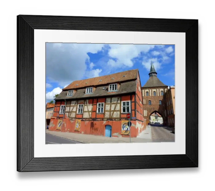 Framed Print : The historic town of Stralsund with old city gate