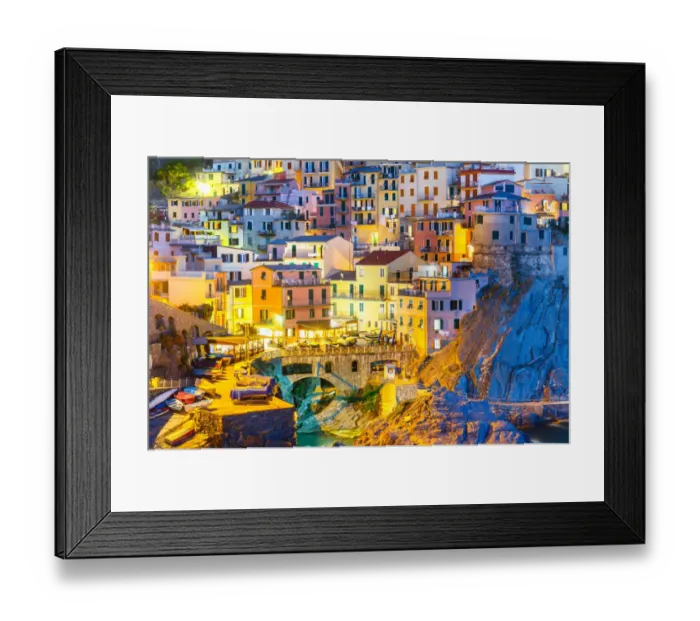 Framed Print : Manarola at blue hour Framed Print : Manarola at blue hour