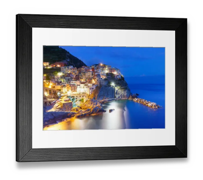 Framed Print : Manarola at blue hour Framed Print : Manarola at blue hour