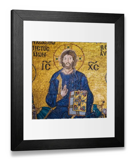 Framed Print : Mosaic Of Jesus in Hagia Sofia, Istanbul Framed Print : Mosaic Of Jesus in Hagia Sofia, Istanbul