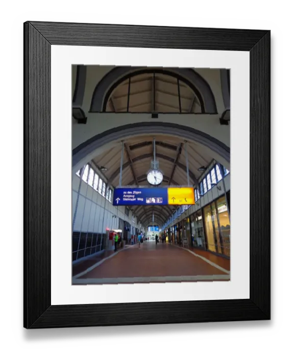 Framed Print : Waiting area LAOEbeck train station, Germany Framed Print : Waiting area LAOEbeck train station, Germany