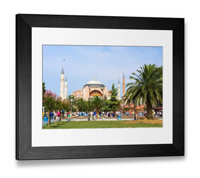 Framed Print : Hagia sofia in a sunny day, Istanbul