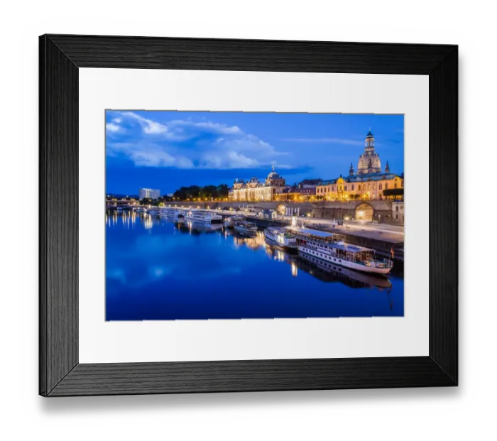 Framed Print : Skyline of Dresden on the Elbe river Framed Print : Skyline of Dresden on the Elbe river